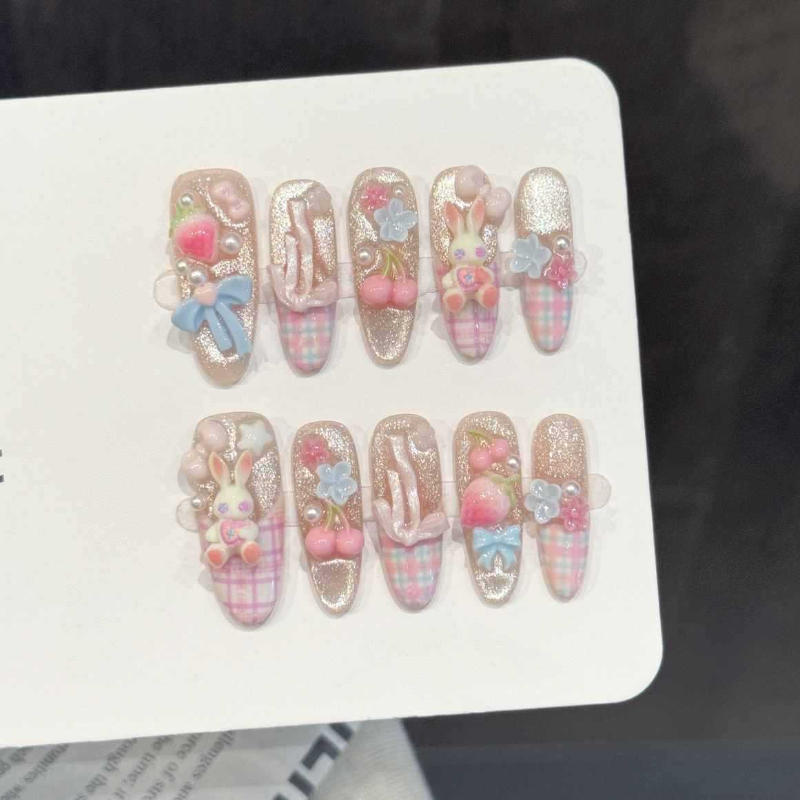 Pressed Flower Art - 10 Adet Oval El Yapımı Takma