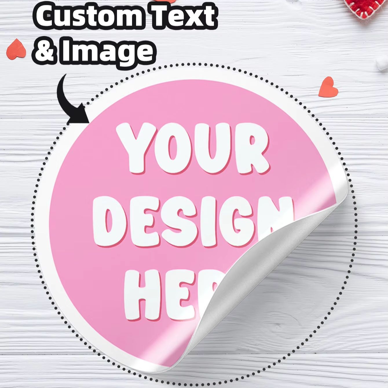 Personalised Candle Label - 1/48/96PCS Özel Yuvarlak Su Geçirmez Çıkartmalar