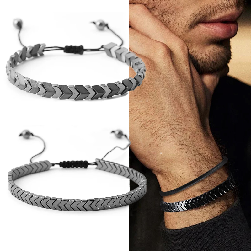 Coordinates Bracelet - Moda hematit bilezik enerji spor sağlık