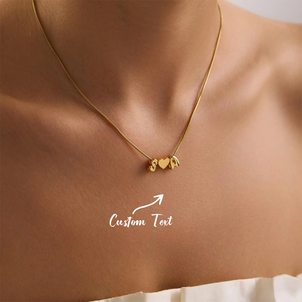 Name Necklace Custom - Kişiye Özel İki Harfli İsim 3D
