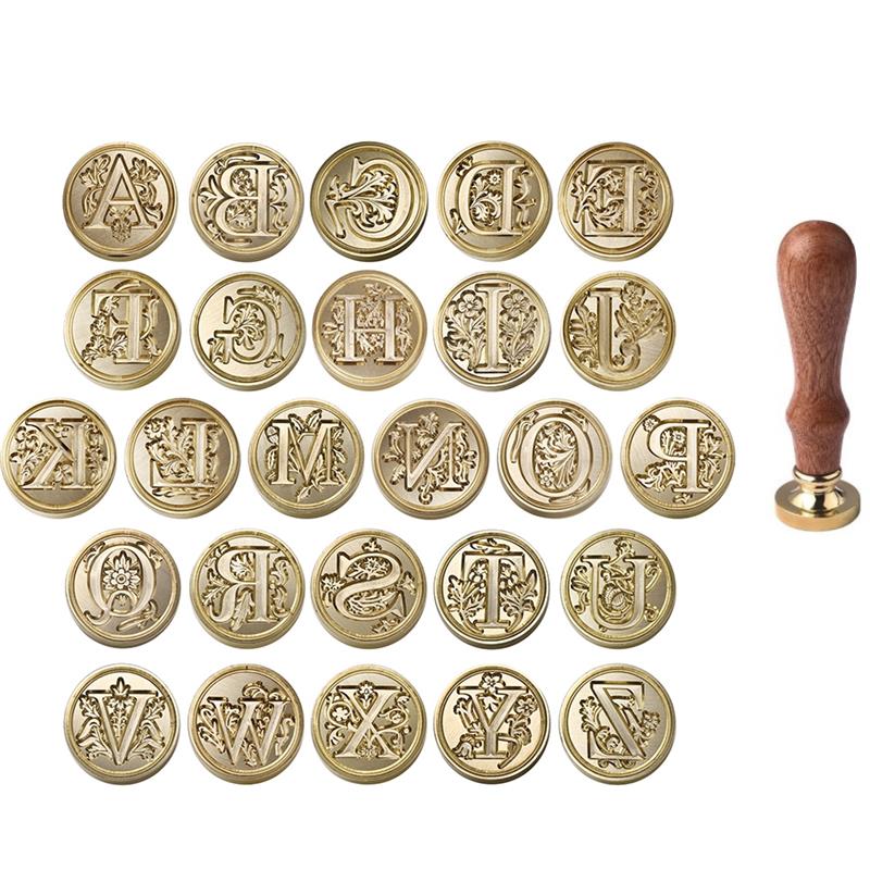Wax Seal Letter Kit - A-Z Vintage Mühürlü Balmumu Damga Kafa
