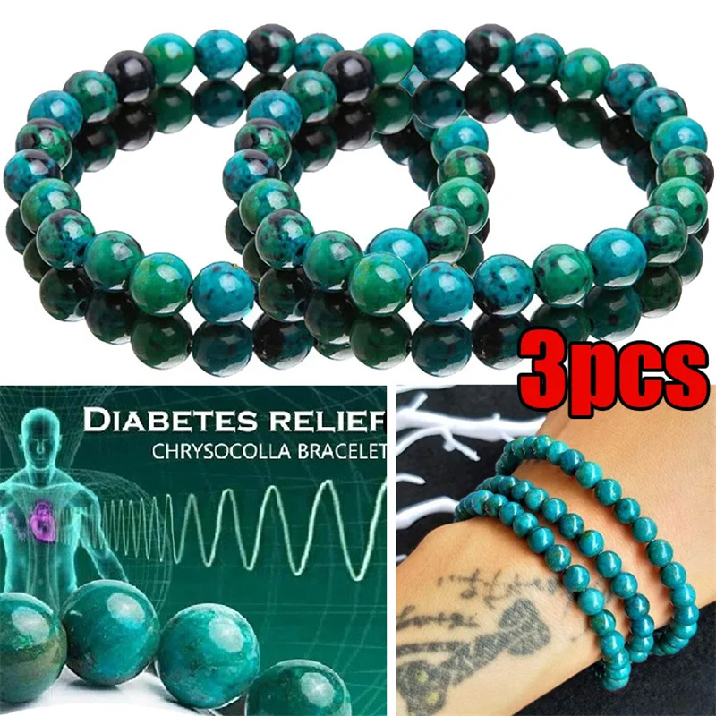 Coordinates Bracelet - Chrysocolla Malakit Bilezik Kadın Erkek Doğal