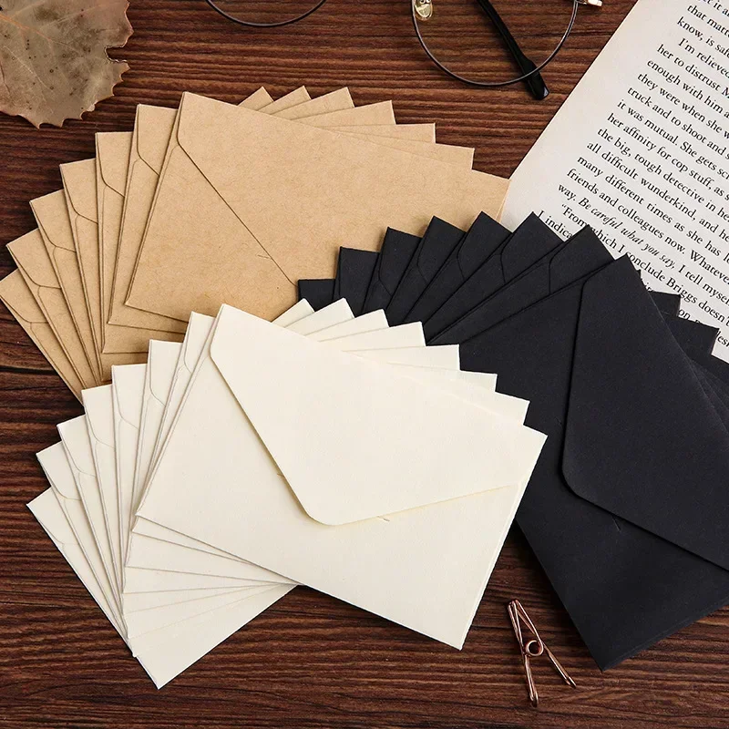 Wax Seal Letter Kit - 20/40/80 adet klasik beyaz siyah Kraft