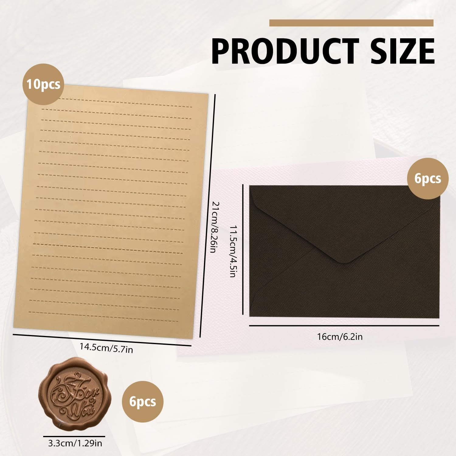22 adet Vintage yazma kağıdı s - Wax Seal Letter Kit incelemesi ve fiyatı