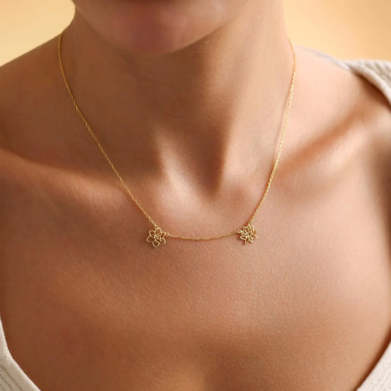Özelleştirilmiş Doğum Çiçek Ko - Birth Flower Necklace incelemesi ve fiyatı