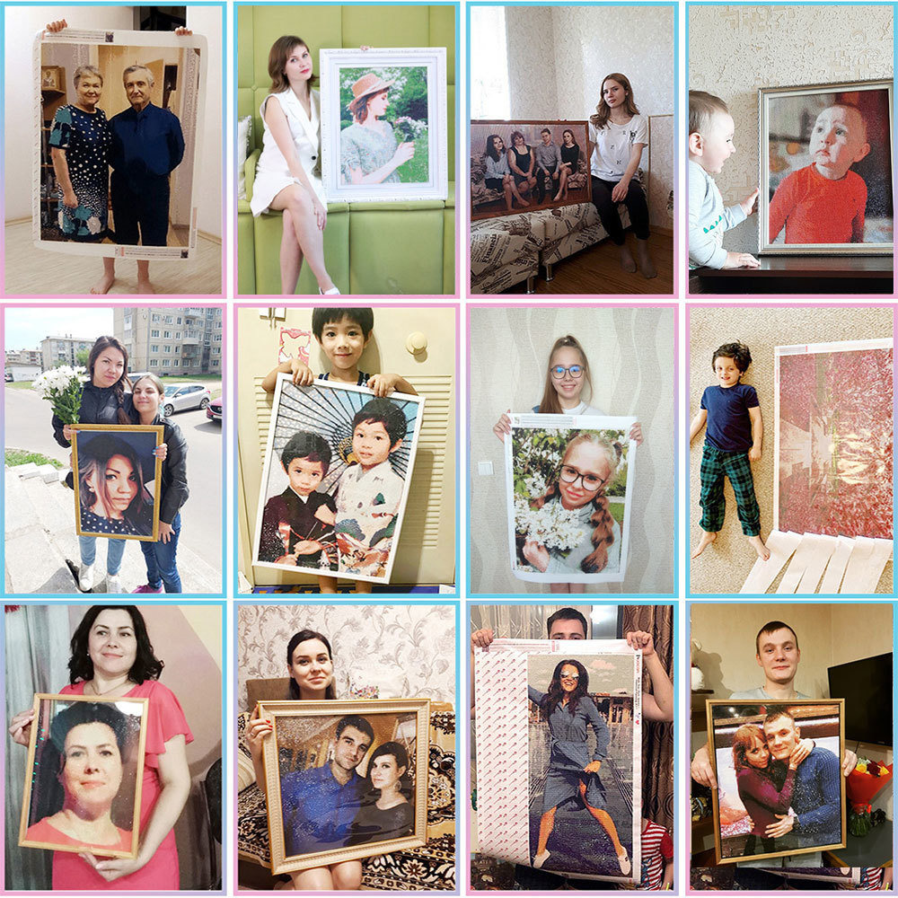 HUACAN Tam Kitleri Elmas Boyam - Photo Mosaic Print incelemesi ve fiyatı